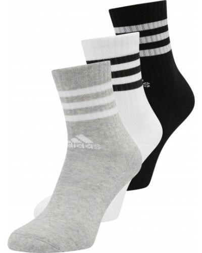 Меланжирани чорапи на райета Adidas сиво