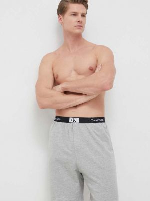 Calvin Klein Underwear pamut pizsama alsó szürke, melange