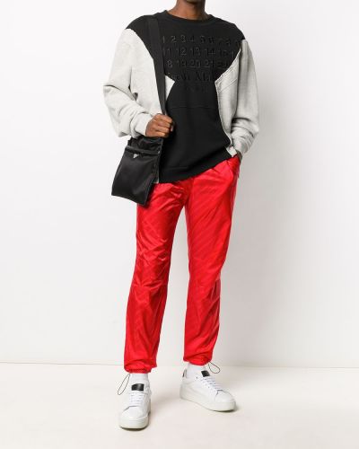 Pantalones rectos con estampado Givenchy rojo