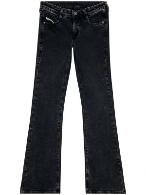 Zvonové džíny s nízkým pasem Diesel černé