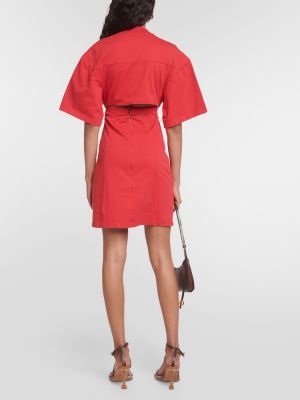Mini robe en coton Jacquemus rouge