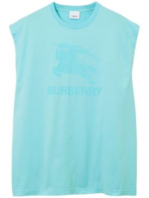 Hemd aus baumwoll mit print Burberry blau