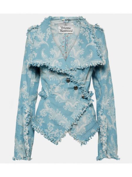 Žakárová džínová bunda Vivienne Westwood modrá