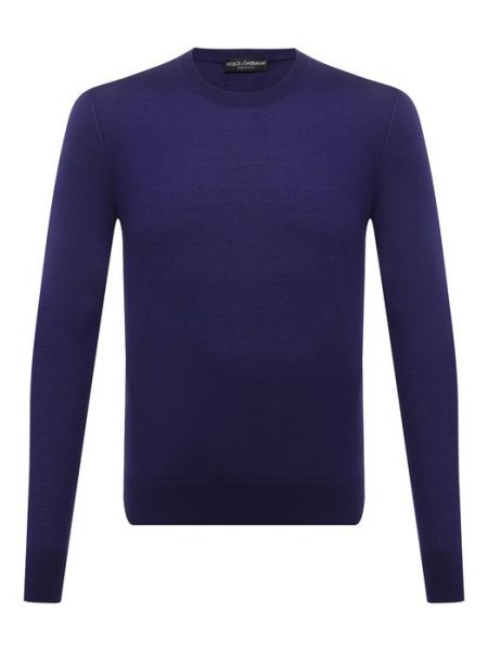 Кашемировый шелковый свитер Dolce & Gabbana синий