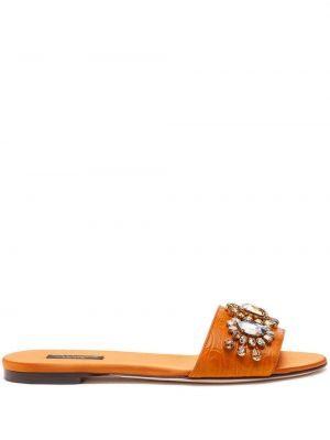 Sandalias de cristal Dolce & Gabbana naranja