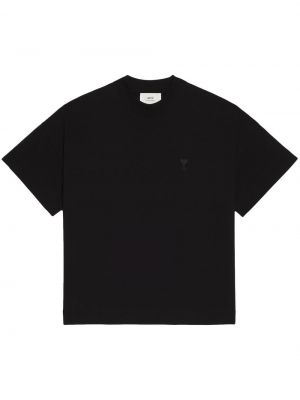 T-shirt aus baumwoll Ami Paris schwarz
