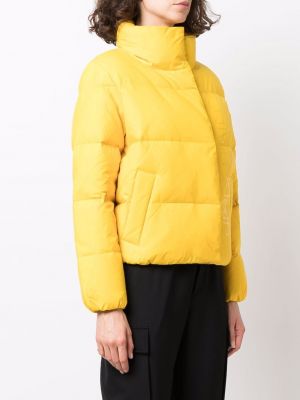 Pikowana kurtka puchowa Calvin Klein żółta