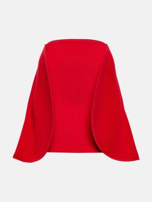 Fustă mini din jerseu Victoria Beckham roșu