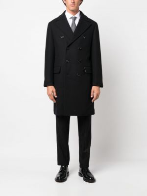 Płaszcz wełniany Brunello Cucinelli czarny