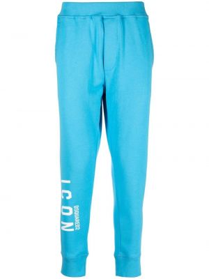 Pantalon de joggings à imprimé Dsquared2 bleu