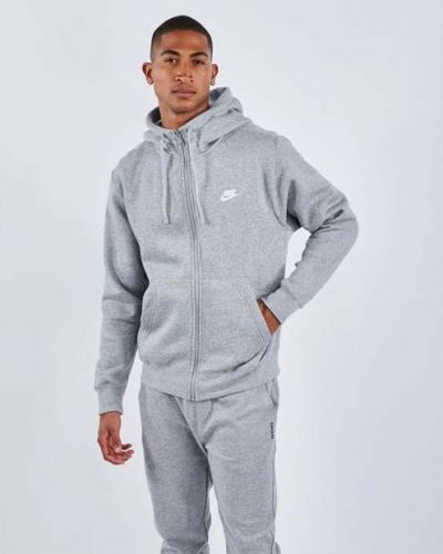 Hoodie con cerniera Nike grigio