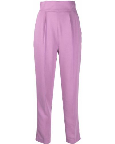 Pantalones de cintura alta Pinko violeta