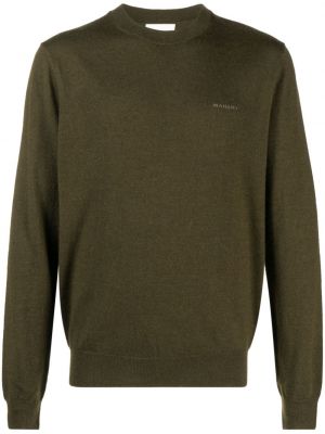 Vlnený sveter s výšivkou z merina Marant