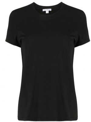 T-shirt con scollo tondo James Perse nero