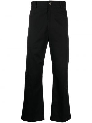 Bavlnené rovné nohavice Acne Studios čierna