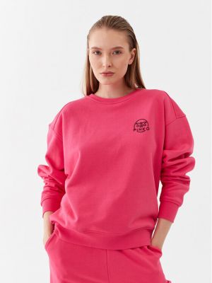 Relaxed fit sportinis džemperis Pinko rožinė