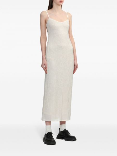 Dlouhé šaty bez rukávů Self-portrait bílé