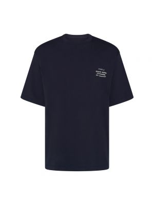 T-shirt mit stickerei aus baumwoll Philippe Model blau