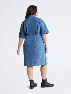 Платье-рубашка Calvin Klein синее