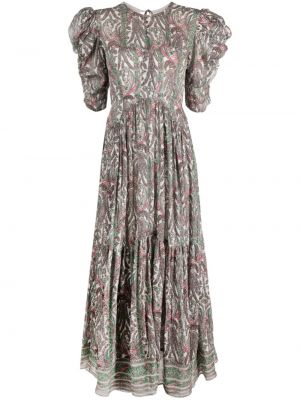 Maksi kleita ar apdruku ar lāsīšu rakstu Isabel Marant balts