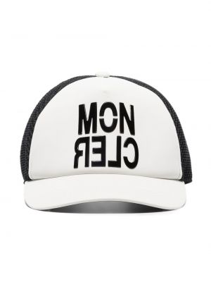 Trykt cap Moncler hvit