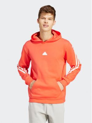 Sweat zippé à rayures Adidas orange