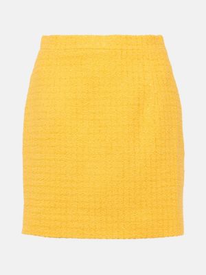 Mini suknja karirana Alessandra Rich žuta