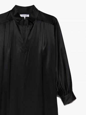 Jedwabna satynowa sukienka Frame czarna