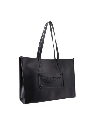 Bolsa de hombro de cuero Dolce & Gabbana negro