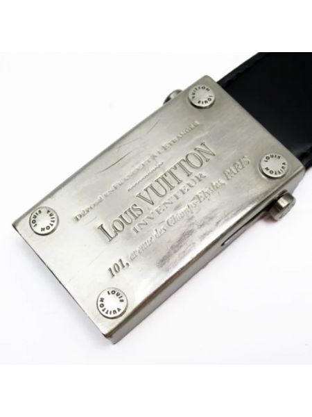Cinturón de lona de cuero retro Louis Vuitton Vintage