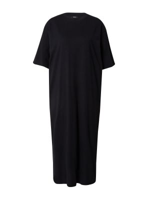 Pletené bavlnené priliehavé šaty Lindex - čierna