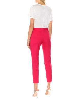 Vlněné rovné kalhoty Altuzarra růžové