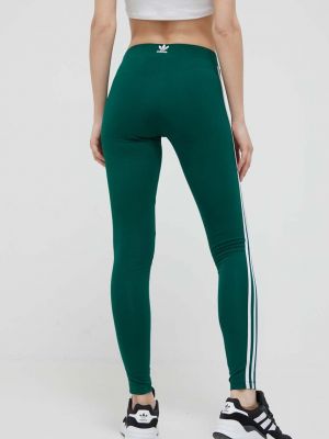 Csíkos leggings Adidas Originals zöld