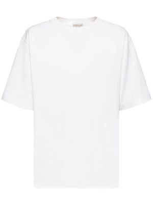 Koszulka bawełniana z nadrukiem Moncler Genius biała