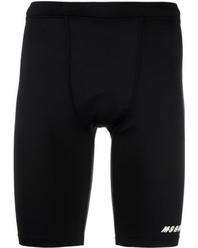 Pantalones cortos deportivos con estampado Msgm negro