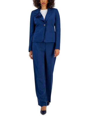 Асимметричный костюм с рюшами Nipon Boutique синий