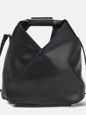 Leder shopper handtasche aus lederimitat Mm6 Maison Margiela schwarz