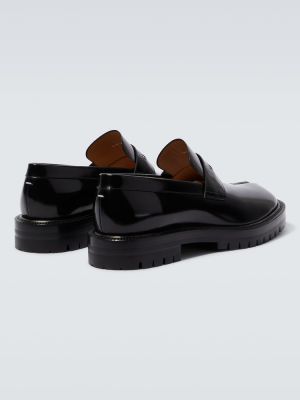 Pantofi loafer din piele de lac Maison Margiela negru