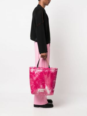 Shopper kabelka Marni růžová