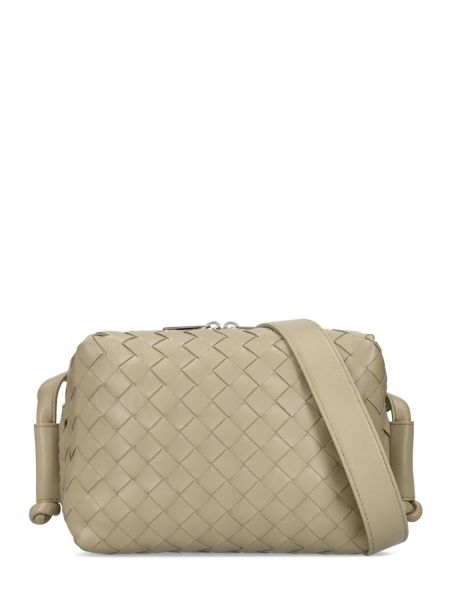 Læder stofpose Bottega Veneta beige