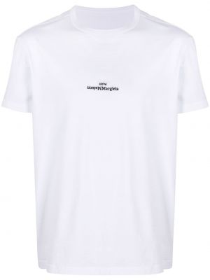 T-shirt mit stickerei Maison Margiela weiß