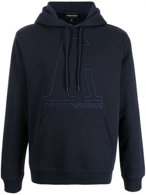 Hoodie Emporio Armani blå