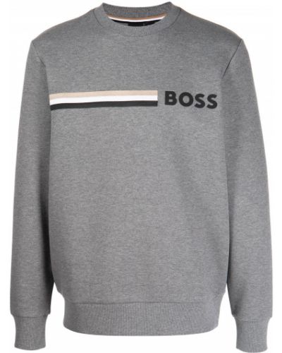 Trykt sweatshirt Boss grå