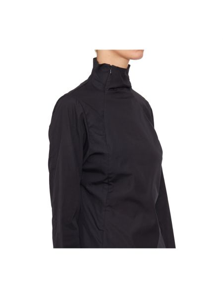 Top de algodón con cuello alto de tela jersey Comme Des Garçons negro