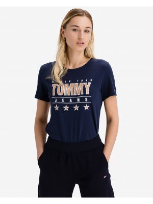 Тениска slim Tommy Hilfiger черно