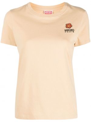 Bavlněné tričko Kenzo béžové
