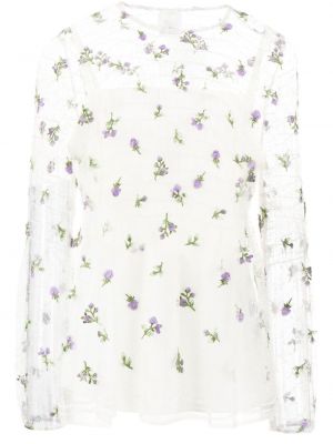 Φλοράλ μπλούζα με διαφανεια Anna Sui