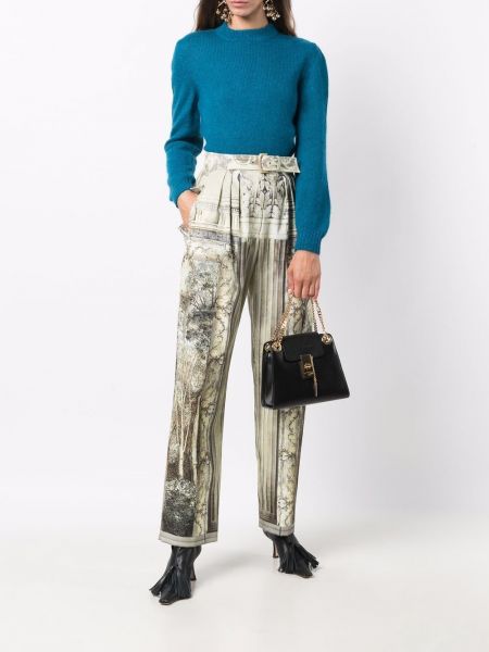Pantalones con estampado Alberta Ferretti gris