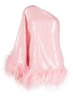 Rochie de cocktail cu pene Taller Marmo roz