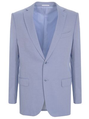 Классический хлопковый пиджак Ermenegildo Zegna голубой